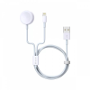 Devia 2in1 Smart Lightning és mágneses Apple Watch töltőkábel 1.2m fehér (EA199)
