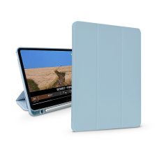 Devia Apple iPad 10.2 (2019/2020/2021) tablet tok (Smart Case) on/off funkcióval,     Apple Pencil tartóval, mágneses töltővel - Devia Leather Case With Pencil Slot -kék (ST357756) tablet tok