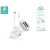 Devia Apple iPhone 5/5S/5C/SE/iPad 4/iPad Mini szivargyújtós töltő adapter + lightning adatkábel - 5V/3,1A - Devia Smart Series Dual Car Ch- white