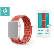 Devia Apple Watch lyukacsos sport szíj - Devia Deluxe Series Sport3 Band - 42/44 mm - nectarine (ST326301) okosóra kellék