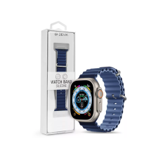 Devia Apple Watch szilikon sport szíj - Deluxe Series Sport6 Silicone Two-tone Watch  Band - 38/40/41 mm - blue (ST381638) okosóra kellék