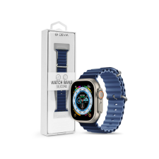 Devia Apple Watch szilikon sport szíj - Deluxe Series Sport6 Silicone Two-tone Watch Band - 42/44/45/49 mm - blue okosóra kellék