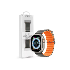 Devia Deluxe Series Sport6 Silicon Two-tone Watch Band 42-49mm Grey/Orange okosóra kellék
