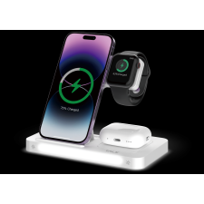 Devia EA405 Smart 3in1 Wireless Töltő - Fehér mobiltelefon kellék