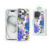 Devia Floral Shield ütésálló tok iPhone 15 modellre – lila virágmintás