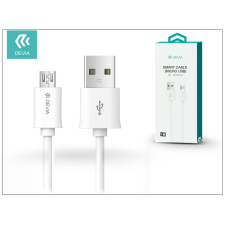 Devia Smart Cable USB - micro USB adat- és töltőkábel 1 m - Fehér mobiltelefon kellék