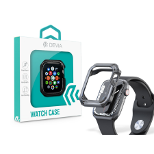 Devia Sport Series Apple Watch S7/S8/S9 Tok - Fekete/Átlátszó (45mm) okosóra kellék
