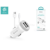 Devia ST326905 Smart dual port Lightning car charger 3,1A - autós töltő 2xUSB + Lightning kábel (ST326905)