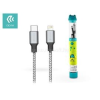 Devia ST348297 Quick Charge 1m 3A Type-C-Lightning ezüst/fekete adat- és töltőkábel (ST348297)