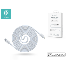 Devia USB Type-C - Lightning adat- és töltőkábel 1,5 m-es vezetékkel - Devia Smart Series PD Cable 18W Type-C to Lightning - white (MFI engedélyes) mobiltelefon kellék