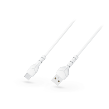 Devia USB - USB Type-C adat- és töltőkábel 1 m-es vezetékkel - Devia Kintone Cable V2 Series for Type-C - 5V/2.1A - white - ECO csomagolás mobiltelefon kellék