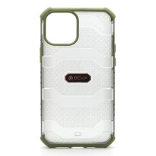 Devia Vanguard iPhone 12 / 12 Pro (6,1&quot;) ütésálló átlátszó hátlap tok zöld kerettel tok és táska