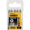 Dewalt torziós bitkészlet, gépi PH2-50mm 5 részes (DT7998T-QZ)
