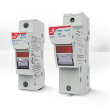 df Electric Szolár hengeres biztosító aljzat 10x38mm 2P 1000V PMX-10 kijelzővel napelem