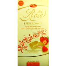  Dia Rose diabetikus epres fehércsoki, fruktózzal 100g csokoládé és édesség