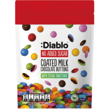 Diablo drazsé tejcsokoládés cukorbevonattal hozzáadott cukor nélkül 40 g csokoládé és édesség