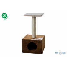  DIABLO plüss macskaház bézs/barna 36x36x66cm macskabútor