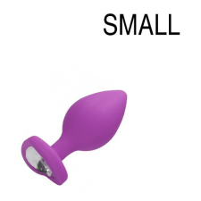  Diamond Heart Butt Plug - normál - lila anál