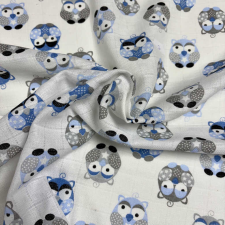 Diaper BAGOLY mintás, baba textilpelenka - kék, szürke mosható pelenka