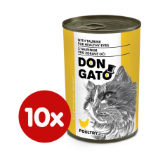 Dibaq DON GATO macskakonzerv, baromfi, 10x415 g macskaeledel