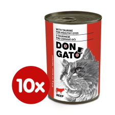 Dibaq DON GATO macskakonzerv, marha, 10x415 g macskaeledel