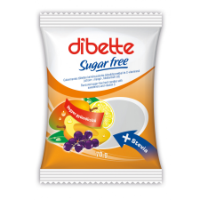  Dibette cukormentes vegyes gyümölcs ízű cukorka édesítőszerekkel 70 g csokoládé és édesség