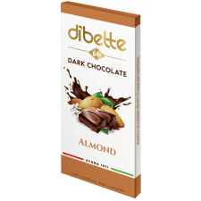 Dibette Dibette mandula ízű krémmel töltött étcsokoládé fruktózzal 80 g reform élelmiszer