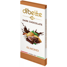 Dibette Dibette mandula ízű krémmel töltött étcsokoládé fruktózzal 80 g csokoládé és édesség