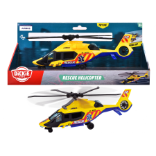 Dickie Toys Airbus H160 mentőhelikopter - Sárga autópálya és játékautó