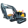 Dickie Toys Dickie RC Volvo Mining Excavator - távirányítós bányászati markoló munkagép 60cm (203729018ONL)