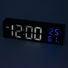 Digitális LED óra hőmérséklet és páratartalom mérővel ébresztőóra