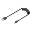 Digitus AK-300430-006-S USB Type-A apa - USB Type-C apa Töltőkábel - Fekete (1m)