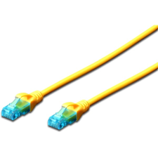 Digitus cat5e u/utp pvc 2m sárga patch kábel kábel és adapter