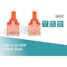 Digitus CAT6 U/UTP 2m hálózati kábel Vörös U/UTP (UTP) kábel és adapter