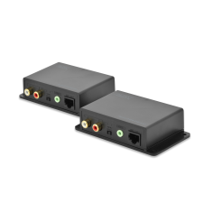 Digitus CAT 5 - audio hosszabbító 600m-ig - Fekete kábel és adapter