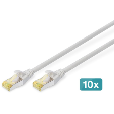 Digitus CAT 6A S/FTP Patchkabel, 10 Stück, 3m, grau (DK-1644-A-030-10) kábel és adapter
