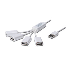 Digitus DA-70216 Slim Spider USB Hub 4-port White hub és switch