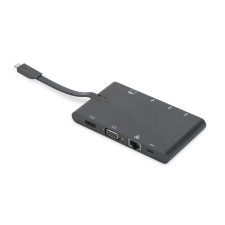 Digitus DA-70865 USB-C Utazó dokkoló - Fekete laptop kellék