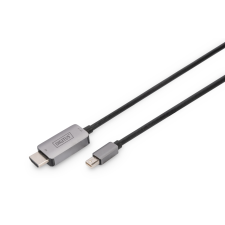 Digitus DB-340109 HDMI apa - Mini DisplayPort apa Kábel 1m - Szürke kábel és adapter