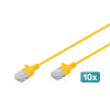 Digitus Digitus DK-1618-003S-Y-10, 0,3 M, Cat6, U/UTP (UTP), RJ-45, RJ-45, Sárga