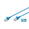 Digitus Digitus DK-1618-020S-B-10, 2 M, Cat6, U/UTP (UTP), RJ-45, RJ-45, Kék