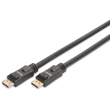 Digitus Displayport Verbindungskabel, DP, m/ amp, 20m, sw (AK-340105-200-S) kábel és adapter