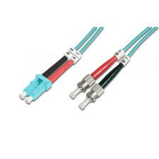 Digitus DK-2531-10/3 száloptikás kábel 10 M LC ST I-VH OM3 Blue kábel és adapter