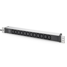 Digitus DN-95426 PDU 12 aljzatos 2m fekete-szürke hosszabbító, elosztó
