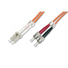 Digitus FO patch cord, duplex, LC to ST kábel és adapter
