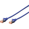 Digitus RJ45 Hálózat Csatlakozókábel CAT 6 S/FTP 5.00 m Kék Halogénmentes, sodort érpár, Védővel, Lángálló Digitus (DK-1644-050/B)