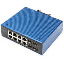 Digitus Switch 8+4 -Port Gigabit  Ethernet PoE (DN-651153) hub és switch