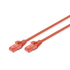Digitus U/UTP CAT6 Patch kábel 10m Piros kábel és adapter