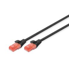 Digitus U/UTP CAT6 Patch kábel 5m Fekete kábel és adapter