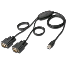 Digitus USB 2.0 --> 2x RS232 adapter (DA-70158) (DA-70158) - Átalakítók kábel és adapter